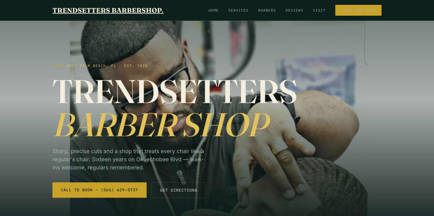 Trendsetters Barber Shop — hero